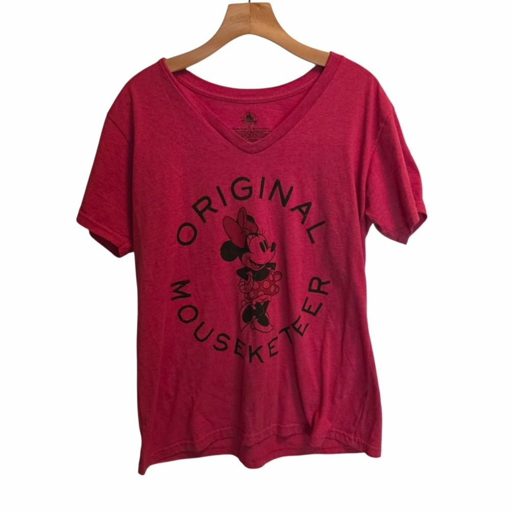 Disney Store Original Mouseketeer T-Shirt Red Minnie Mouse Red Womens XL